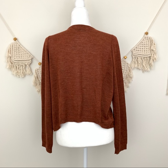Eileen Fisher 100% Royal Alpaca Rust Cardigan - Picture 2 of 11